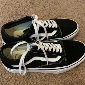 Black and white old school vans
